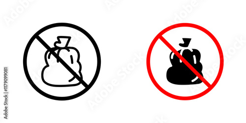 No garbage sign vector graphic pack