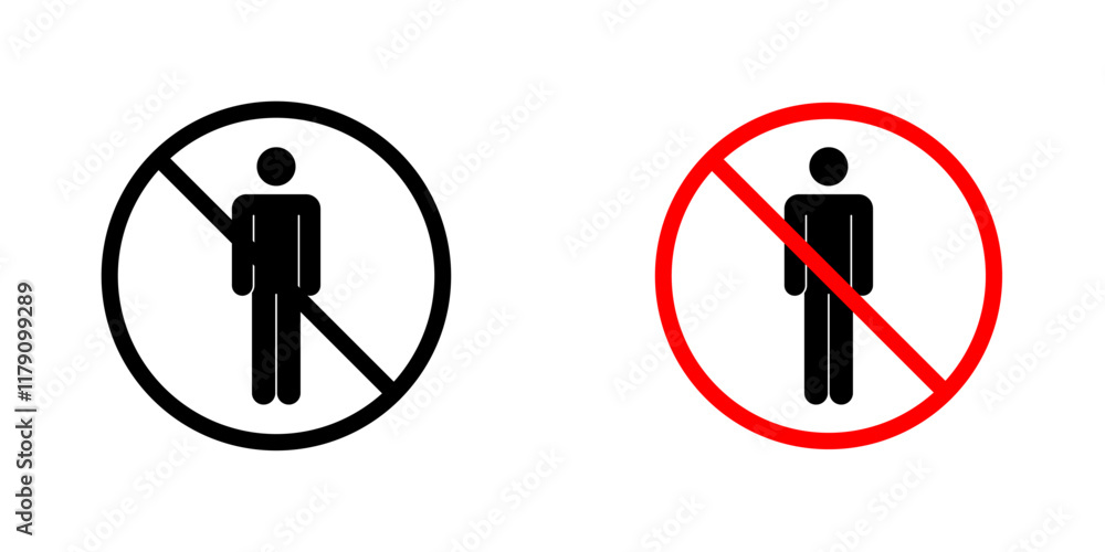 No man sign vector graphic pack No man sign vector graphic pack