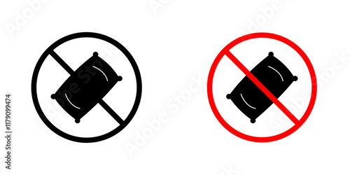 No pillow sign vector graphic pack