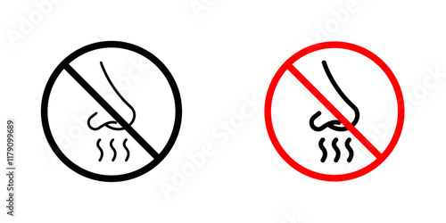 No smell sign vector graphic pack