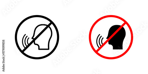 No talking sign vector graphic pack
