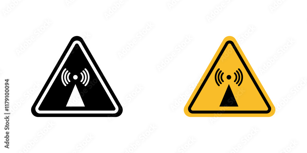 Non ionizing radiation hazard signs vector graphic pack Non ionizing radiation hazard signs vector graphic pack