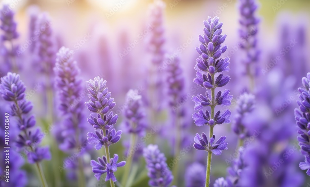 Beautiful purple lavender flowers in bloom Beautiful purple lavender flowers in bloom