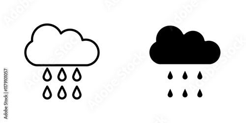 Rainy icons vector graphic pack