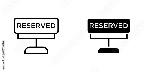 Reserved icons vector graphic pack