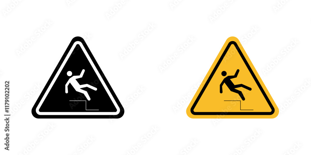 Slip Warning signs vector graphic pack Slip Warning signs vector graphic pack