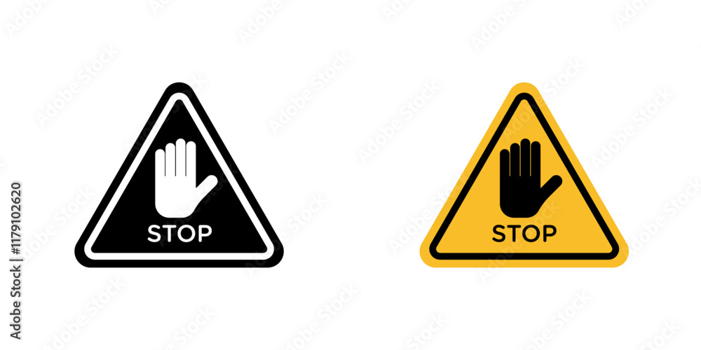 Stop security signs vector graphic pack Stop security signs vector graphic pack