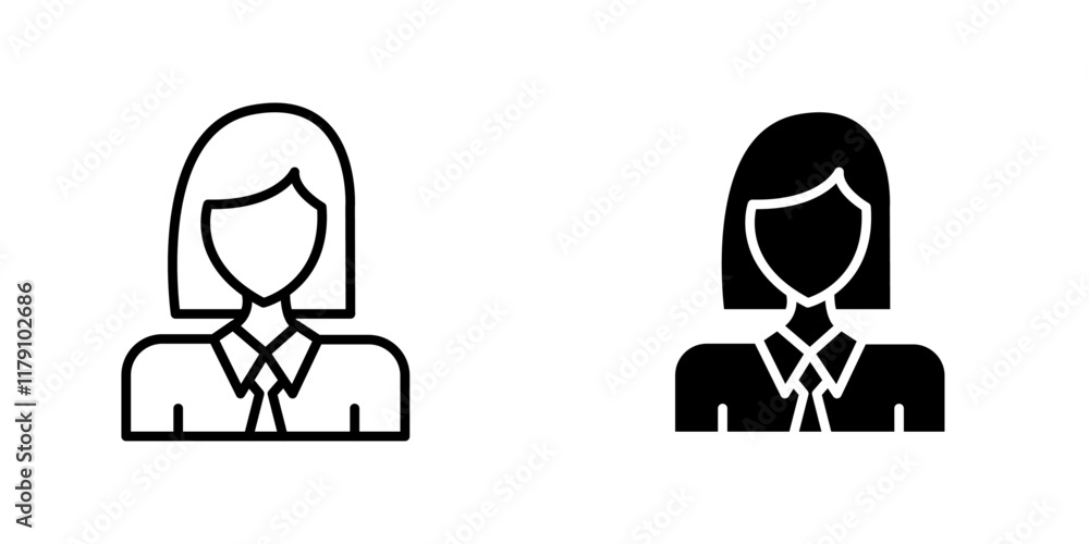 Student Girl icons vector graphic pack Student Girl icons vector graphic pack