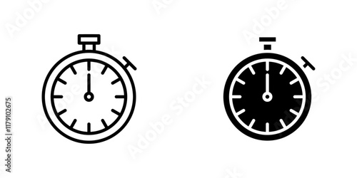 Stop watch icons vector graphic pack
