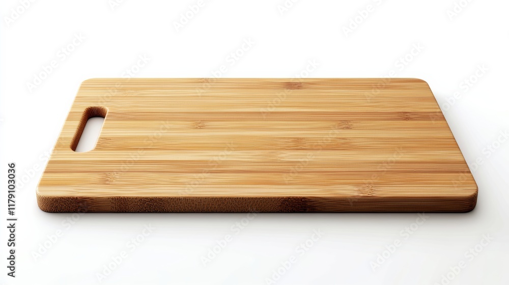 A cutting board made of durable bamboo, isolated on white A cutting board made of durable bamboo, isolated on white