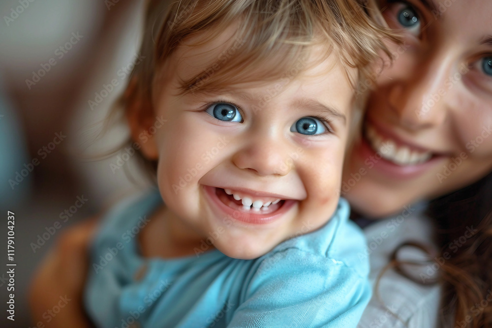 Generative AI Image of Nanny Holding Baby in Cozy Nursery Room at Home, Emphasizing Care and Bonding Generative AI Image of Nanny Holding Baby in Cozy Nursery Room at Home, Emphasizing Care and Bonding