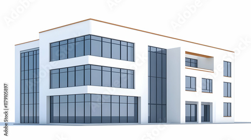 Wallpaper Mural Modern Office Building 3D Model Torontodigital.ca