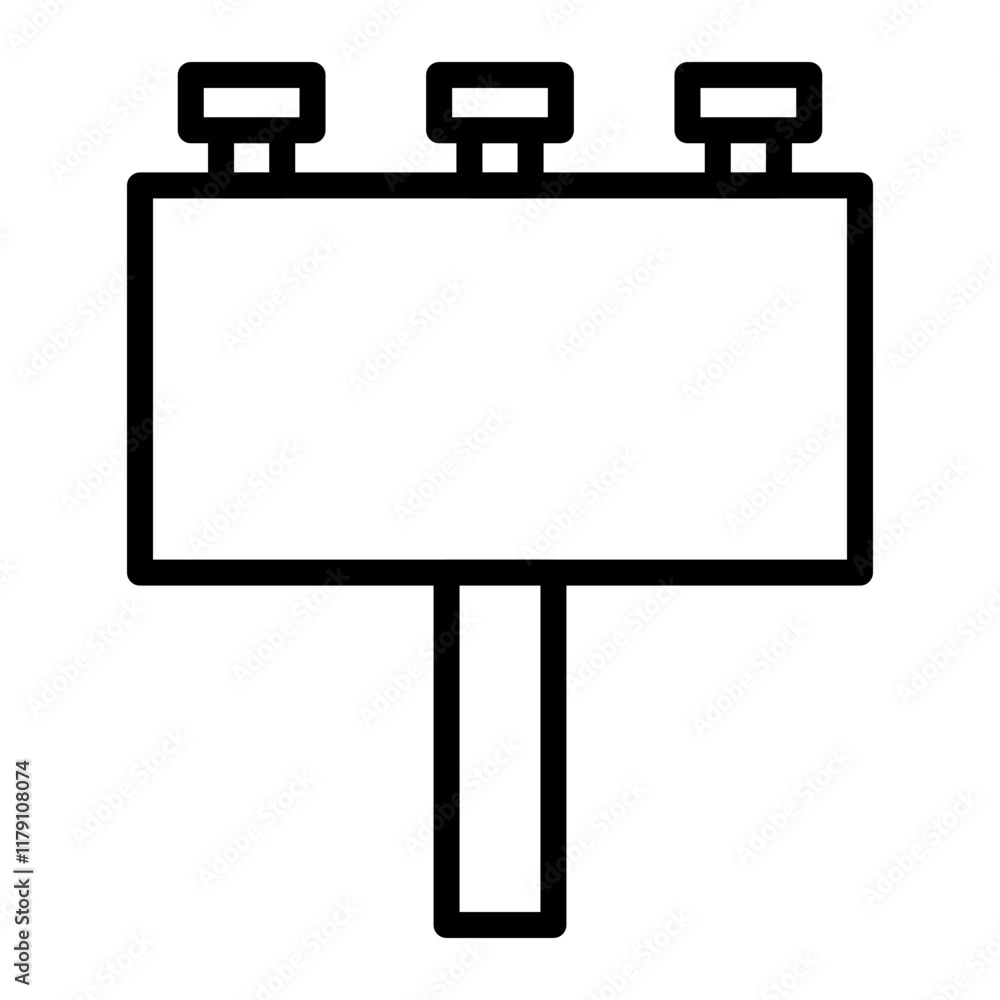Billboard Vector Line Icon Design Billboard Vector Line Icon Design