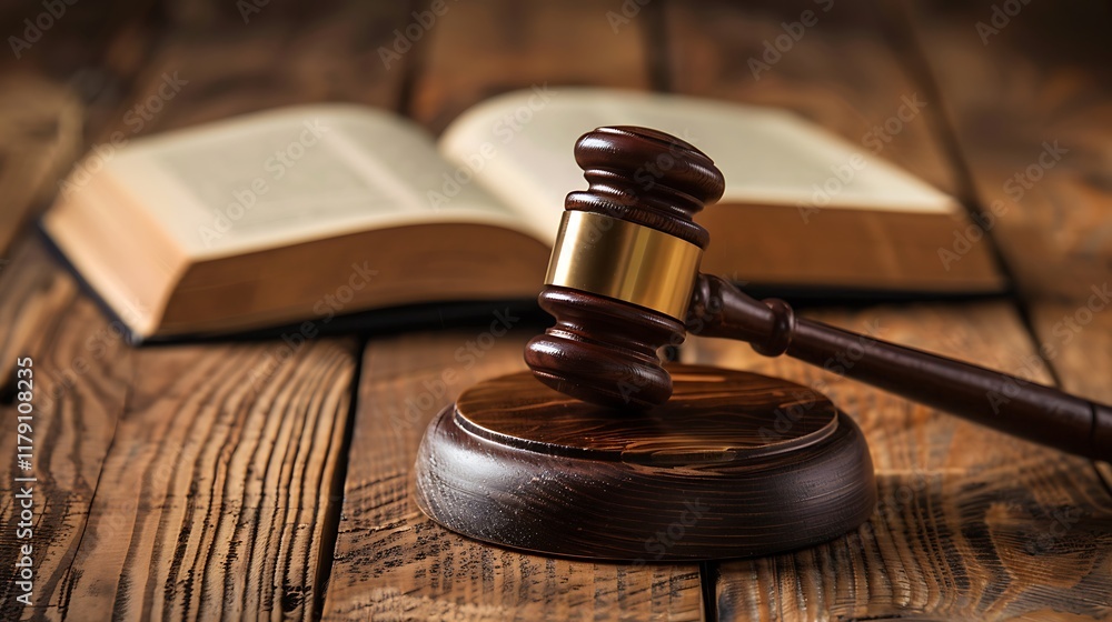 A gavel on top of a book A gavel on top of a book