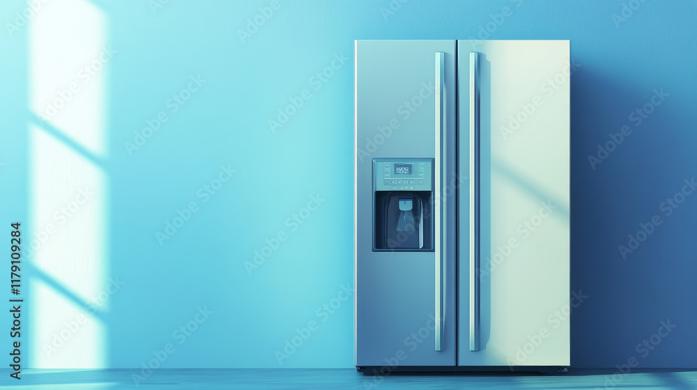 Double fridge, refrigerator with side-by-side door and down shelf freezer isolated outline icon. Vector industrial fridge showcase with three doors. Kitchen home household equipment, house appliance Double fridge, refrigerator with side-by-side door and down shelf freezer isolated outline icon. Vector industrial fridge showcase with three doors. Kitchen home household equipment, house appliance