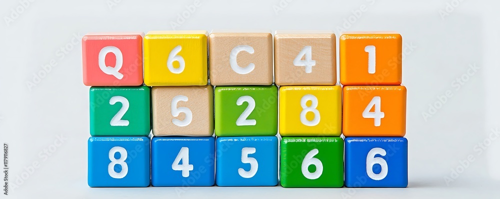 Educational stacking blocks with numbers shapes and colors Educational stacking blocks with numbers shapes and colors