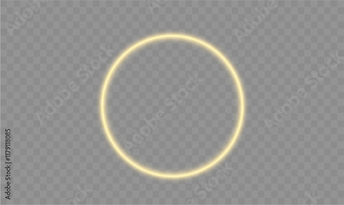 Light circle yellow swirl. Curved white line light effect. Darkening of the moon. Flash vector semicircle and spark light effect. Podium, gold radial platform.	
