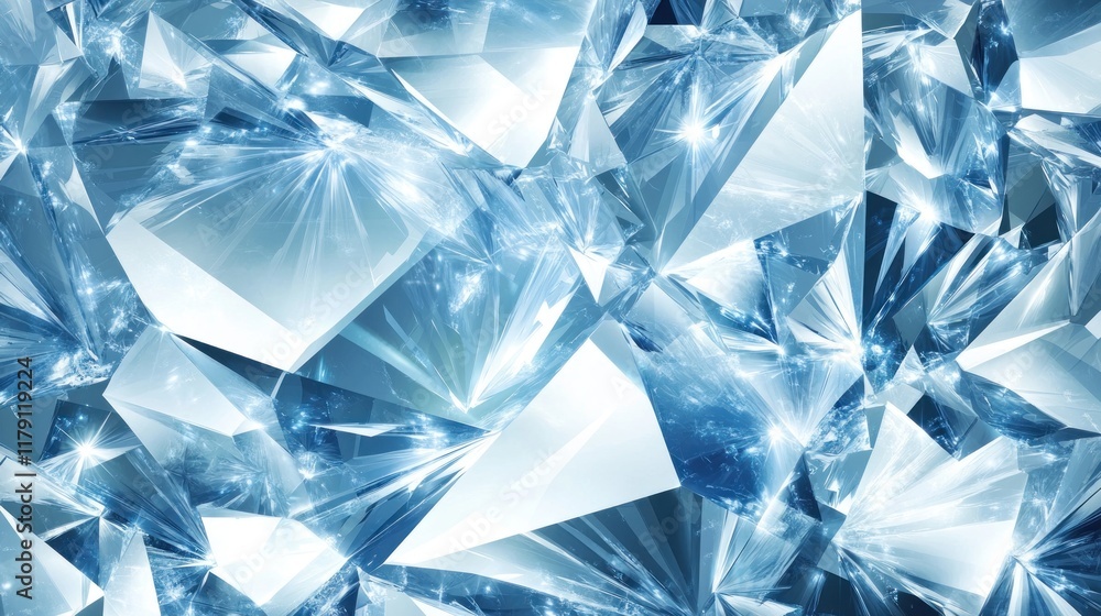 Abstract blue crystal shards background. Abstract blue crystal shards background.