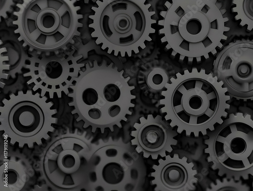 Wallpaper Mural 3D Gear Background Illustration Torontodigital.ca