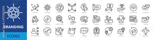 Branding icon pack collection set for business and corporate