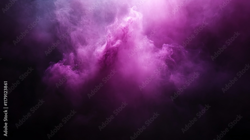 Abstract purple and pink smoke clouds on black background. Abstract purple and pink smoke clouds on black background.