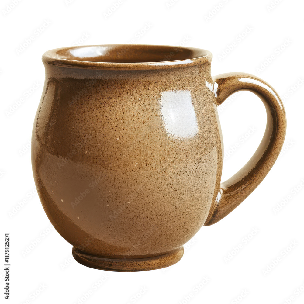 Simple Ceramic Coffee Mug Isolated for Personal and Commercial Use on Transparent Background Simple Ceramic Coffee Mug Isolated for Personal and Commercial Use on Transparent Background