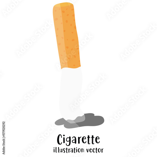 Stop smoking isolated on white background. Cigarettes forbidden sign, National non smoking week. World no tobacco day. Vector flat illustration