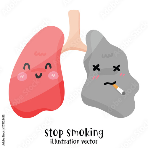 Stop smoking isolated on white background. Cigarettes forbidden sign, National non smoking week. World no tobacco day. Vector flat illustration