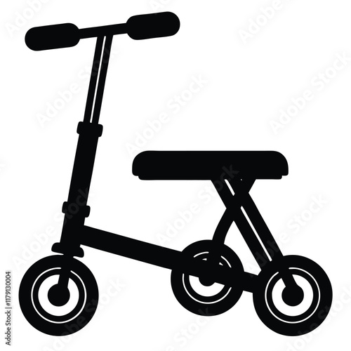 illustration of knee Scooter vector file