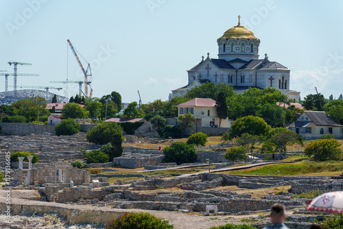 view of St Vladimir's Cathedral in Chersonesos  photo