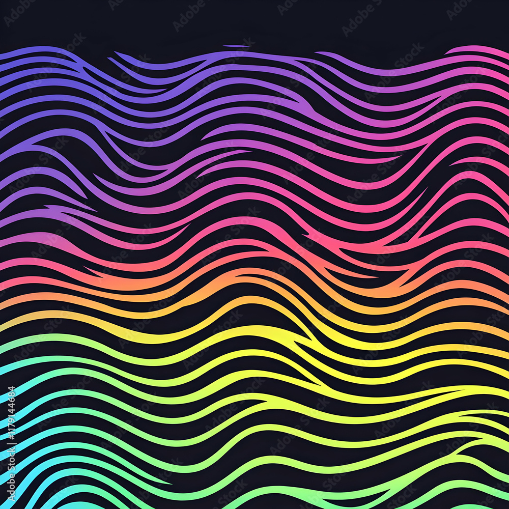 Rainbow Wave Abstract Background Illustration Rainbow Wave Abstract Background Illustration