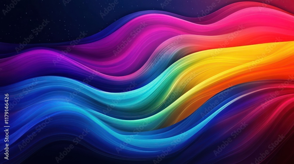 Abstract colorful wave background. (3)