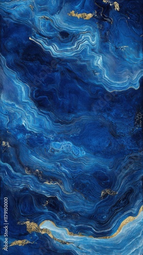 Wallpaper Mural abstract ripple patterns in vibrant blue water, serene and artistic representation, dynamic and calming composition Torontodigital.ca