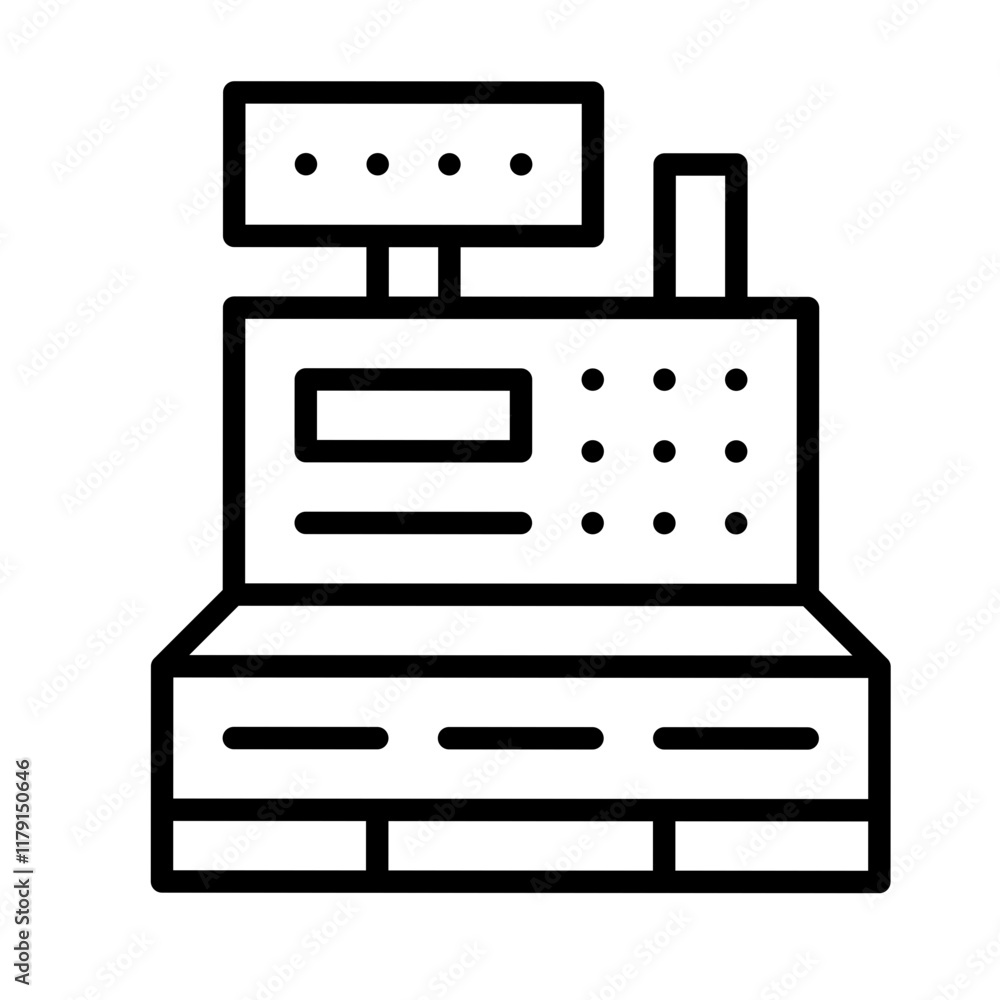 icon vector illustration cash register icon vector illustration cash register
