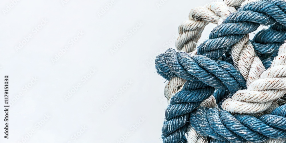 Tangled rope on white background Tangled rope on white background