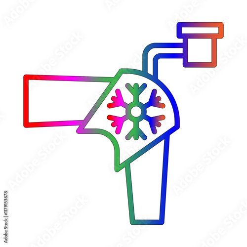 Cold Therapy line gradient icon