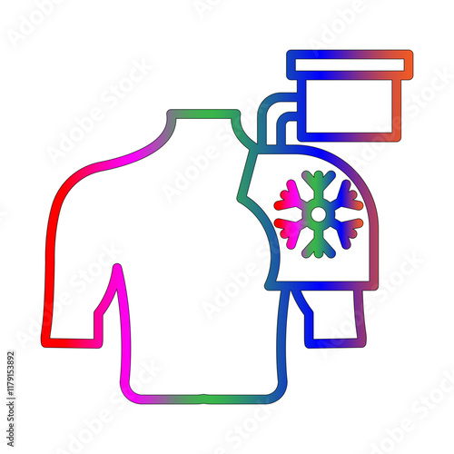 Cold Therapy Shoulder line gradient icon