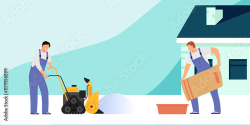 illustration of Snowremoval and salting