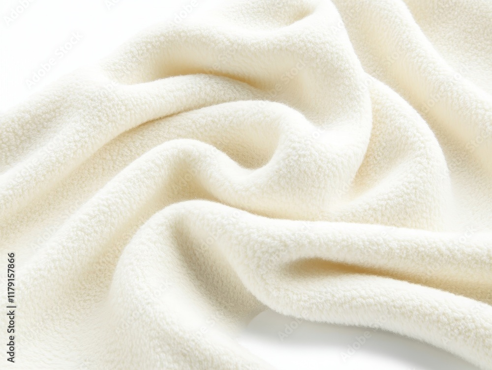 Soft Cream-Colored Fleece Fabric Texture. Soft Cream-Colored Fleece Fabric Texture.