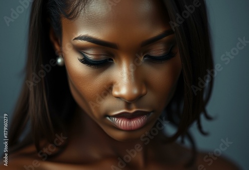 Wallpaper Mural Portait of afro-american woman with solemn expression Torontodigital.ca