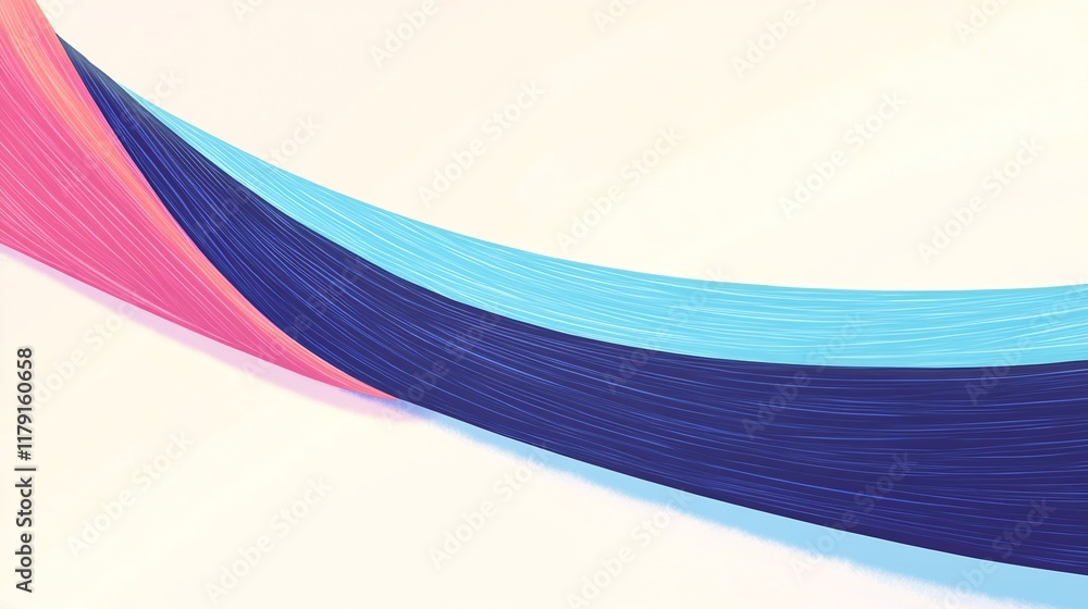 Abstract Digital Painting: Vividly Swirling Colorful Stripes on White. AI Generated Abstract Digital Painting: Vividly Swirling Colorful Stripes on White. AI Generated