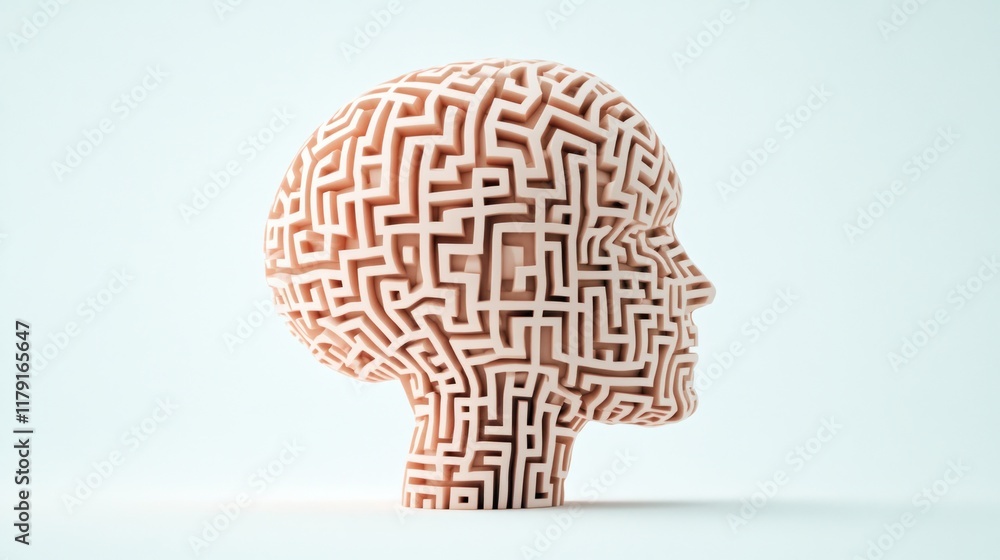 Abstract maze concept representing human thought and creativity Abstract maze concept representing human thought and creativity