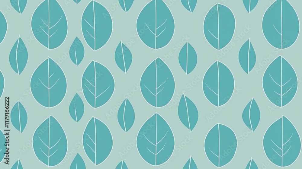 Teal leaf pattern background. Teal leaf pattern background.