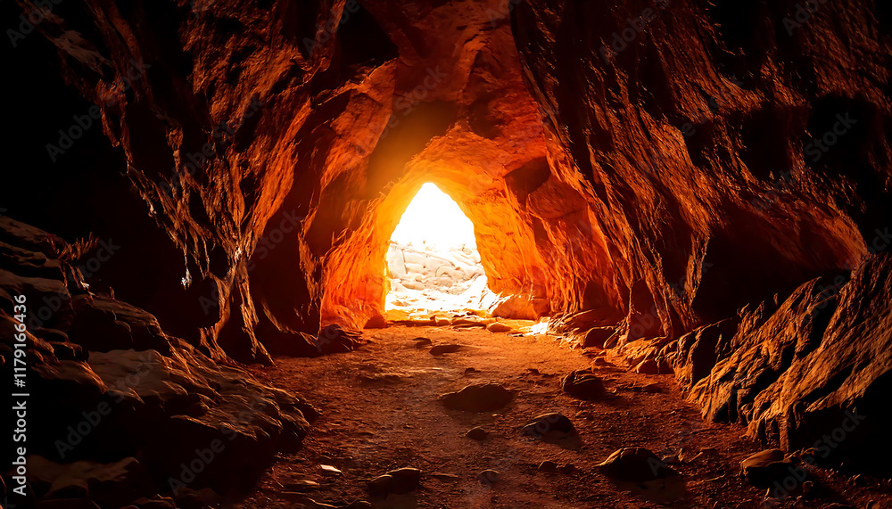 Dramatic sunlit cave entrance. Warm, earthy tones create a mystical, adventurous feel. Perfect for travel, adventure, or spirituality projects. High-resolution image ideal for print or web use. Dramatic sunlit cave entrance. Warm, earthy tones create a mystical, adventurous feel. Perfect for travel, adventure, or spirituality projects. High-resolution image ideal for print or web use.