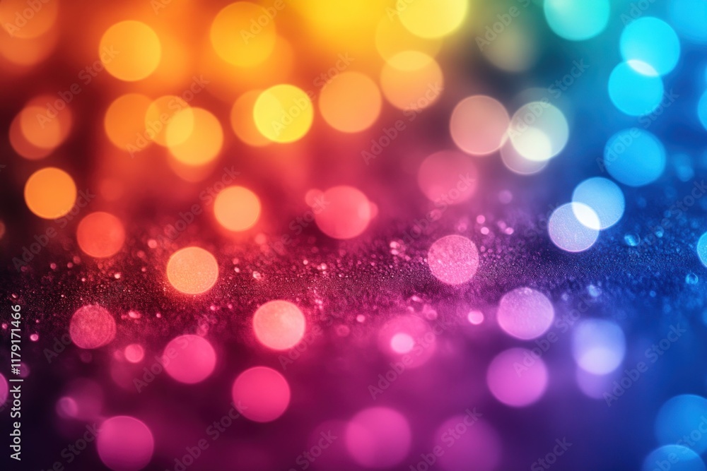 Fototapeta premium Rainbow Bokeh Lights Abstract Background