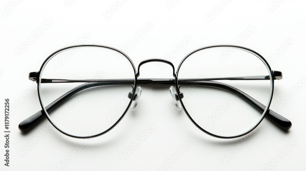 Glasses. view from above on whit background Glasses. view from above on whit background