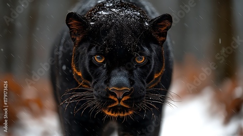 Wallpaper Mural Black panther animal in fire scene high resolution hd picture Torontodigital.ca