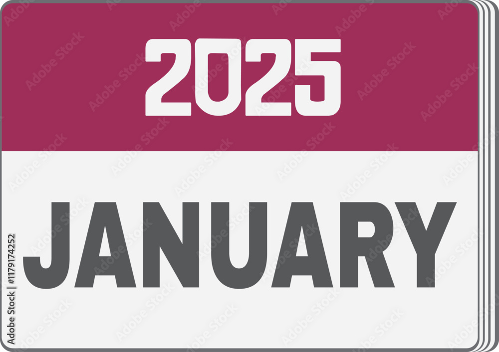 January 2025 vector illustration design January 2025 vector illustration design