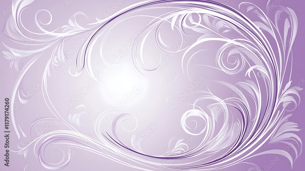 Elegant Lavender Swirls Abstract Floral Design Elegant Lavender Swirls Abstract Floral Design