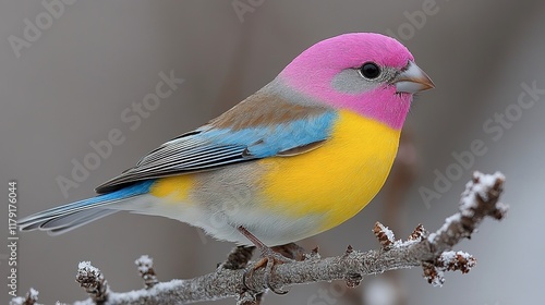 Vibrant Colored Bird Perched On A Branch photo